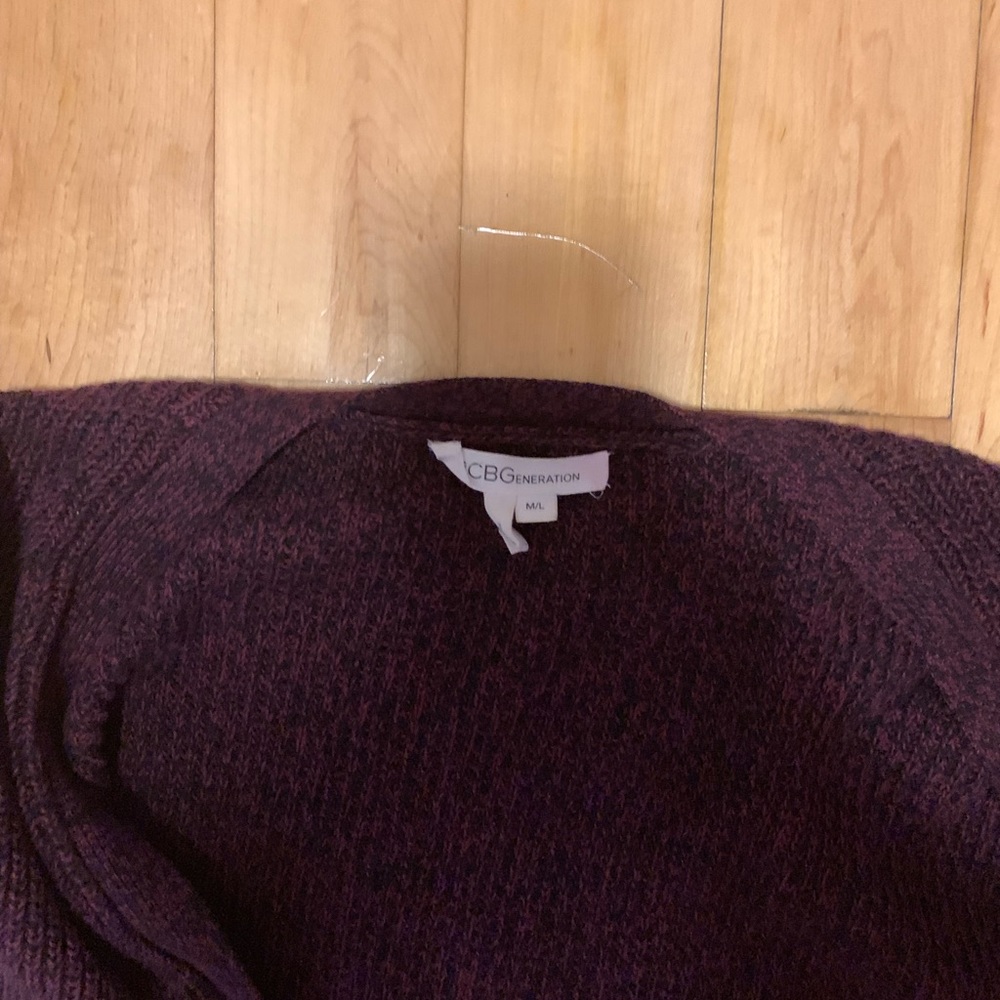 Bcbgeneration Zip Front Maroon Sweater - image 3